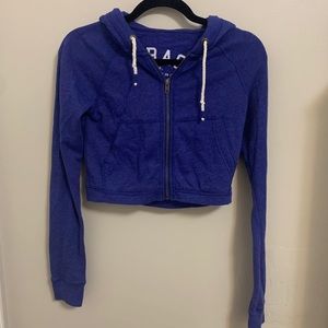 Garage Cropped Zip Up Hoodie